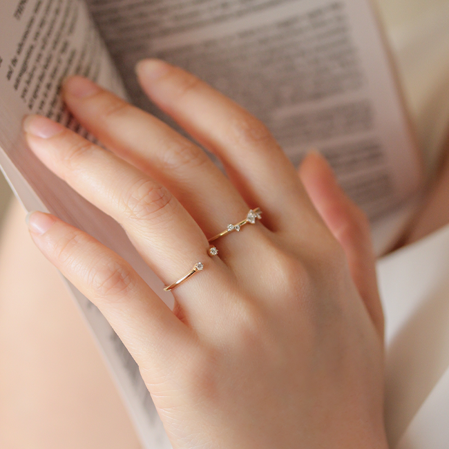 Sparkle open diamond ring